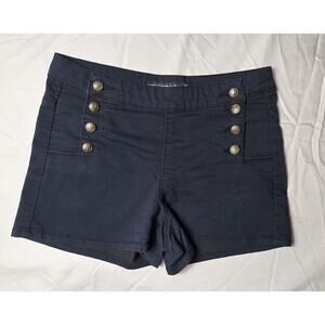 Lovesick High Waisted Sailor Shorts Sz 5 Gold Button Y2K Dark Navy